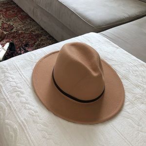 Camel Brown Flat Brimmed Hat